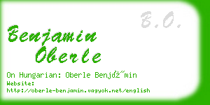 benjamin oberle business card